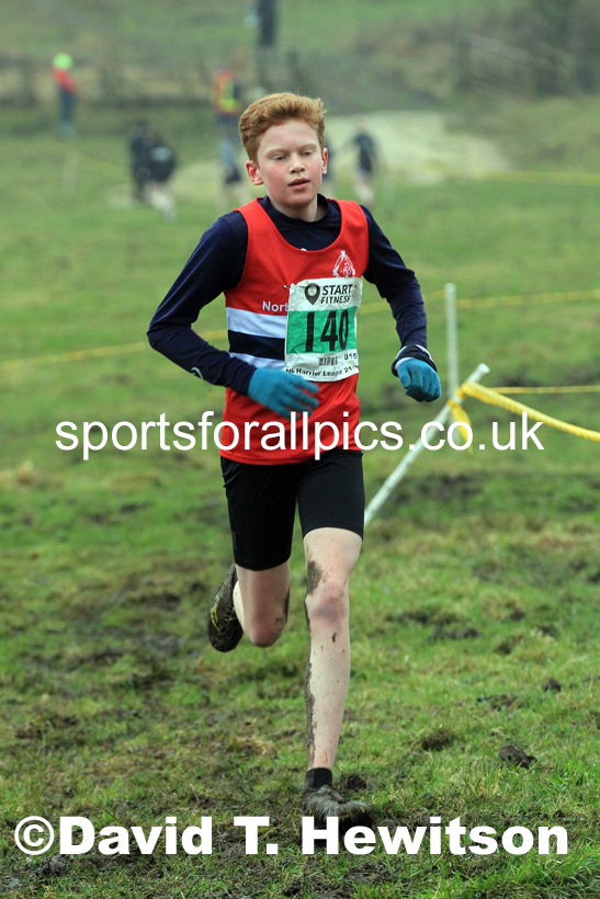 Boys under-15s 2022 North Eastern Harrier League, Thornley Farm, Peterlee, County Durham. Photo: David T. Hewitson/Sports for All Pics